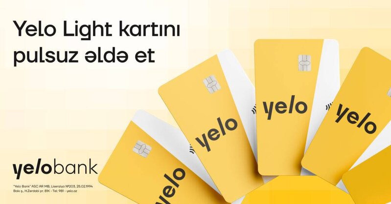 Yelo Bank-dan pulsuz debet kart