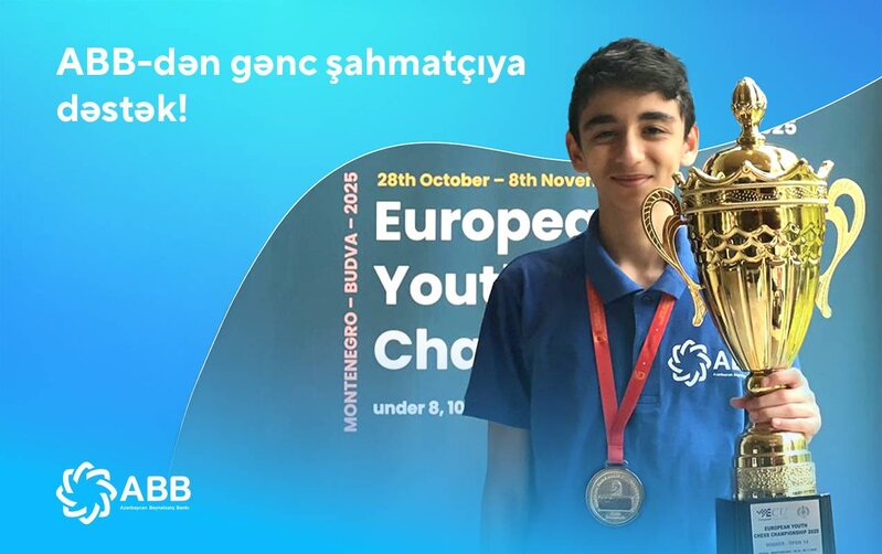 ABB-dən gənc şahmatçı Xaqan Əhmədə dəstək