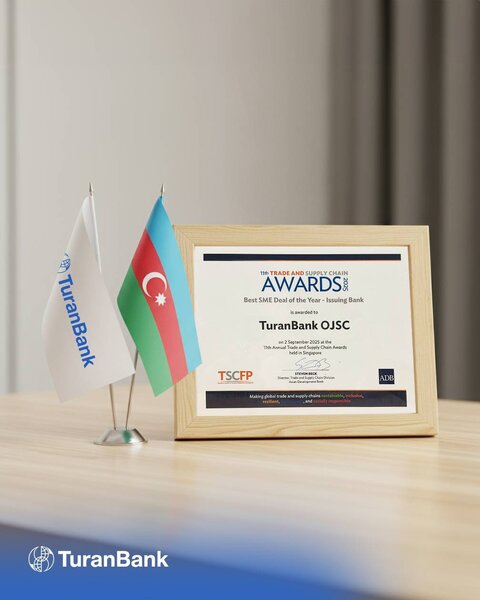 TuranBank "Ən yaxşı KOS maliyyələşməsi layihəsi" nominasiyası üzrə beynəlxalq mükafata layiq görülüb