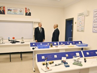 Prezident Binəqədidə yeni inşa olunan məktəbin açılışında iştirak etdi - FOTOLAR