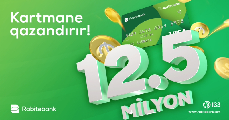 Kartmane kart sahibləri 12.5 milyon manat keşbek qazanıblar