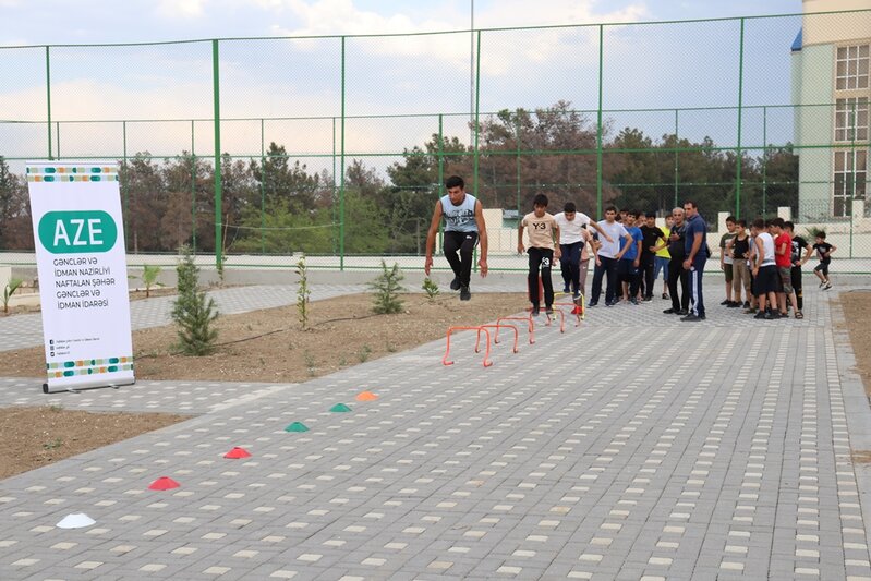 Naftalanda 'Sağlam həyat günü' adlı maarifləndirici tədbir keçirilib - FOTOLAR
