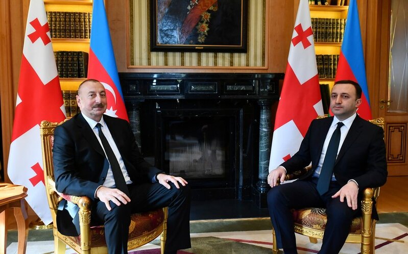 İlham Əliyev və İrakli Qaribaşvilinin Mçxetada birgə işçi naharı oldu