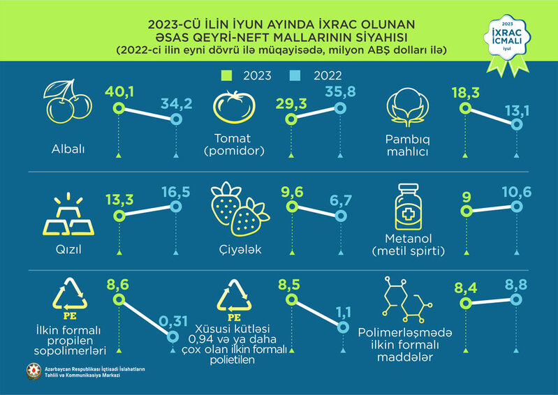 Elektrik enerjisi birinci, pomidor ikinci, pambıq mahlıcı üçüncü olub - İXRAC İCMALI