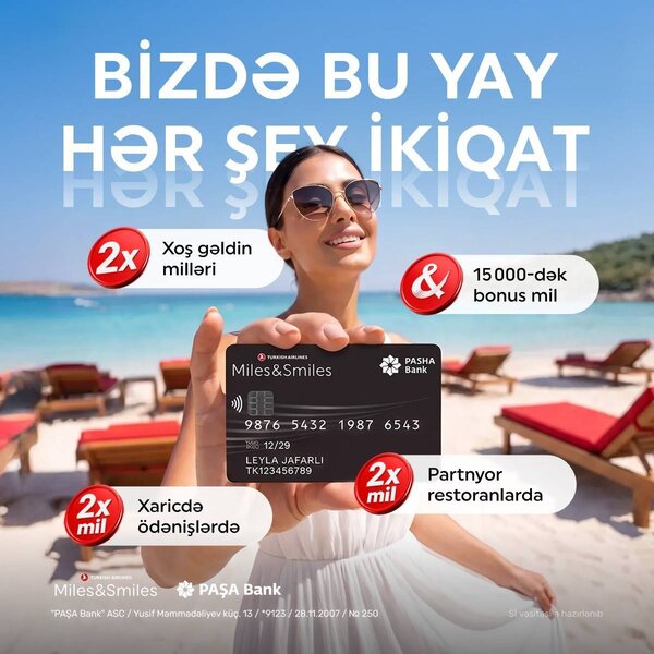 Miles&Smiles PASHA Bank kartları üzrə 