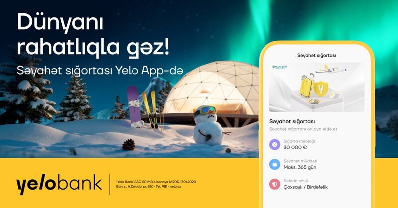 Səyahətə hazırlaşanlar üçün Yelo App-də rahat həllər