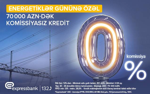 Energetiklərə özəl 70 000 manatadək kredit