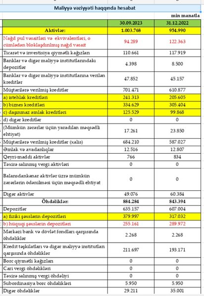 Rabitəbank da maliyyə göstəricilərini açıqladı - 17 MİLYON AYAXIN MƏNFƏƏT