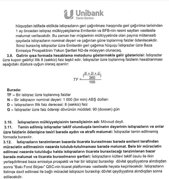 Azərbaycan bankı 15 milyon dollarlıq istiqraz buraxır - ŞƏRTLƏR