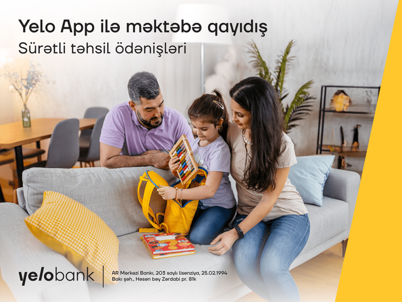 Yelo App ilə anında təhsil ödənişləri