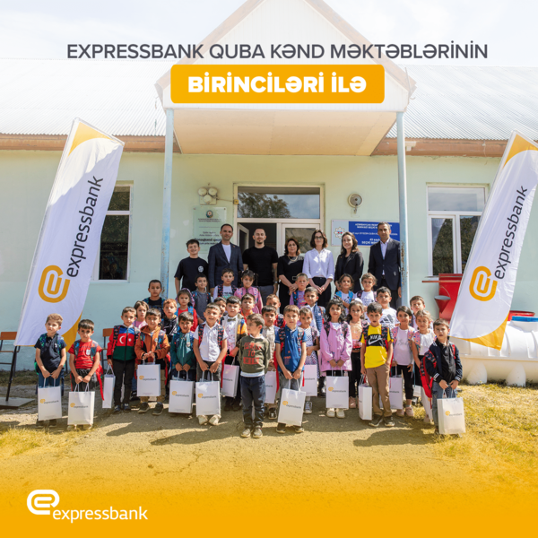 Expressbank ucqar kəndlərdəki birinci sinifləri sevindirdi