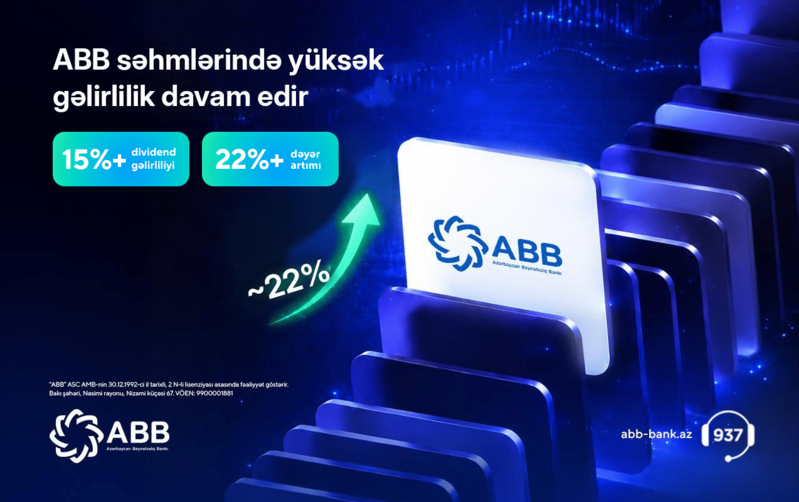 ABB səhmləri nominaldan 22% yuxarı səviyyədə ticarət olunur
