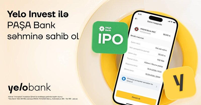 Yelo Invest ilə PAŞA Bank-ın səhmdarı ol