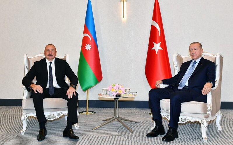 Səmərqənddə İlham Əliyev Ərdoğanla görüşdü
