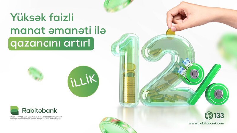 Rabitəbankda etibarlı əmanətiniz rahat gəlir gətirəcək