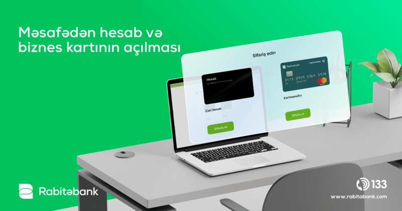 Artıq Rabitəbank müştəriləri banka getmədən hesab aça biləcəklər