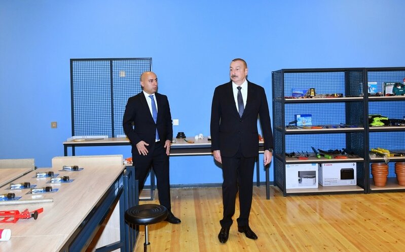 Prezident Binəqədidə yeni inşa olunan məktəbin açılışında iştirak etdi - FOTOLAR