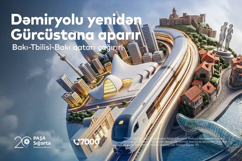 Dəmiryolu yenidən Gürcüstana aparır. PAŞA Sığorta ilə səyahətiniz rahat keçsin
