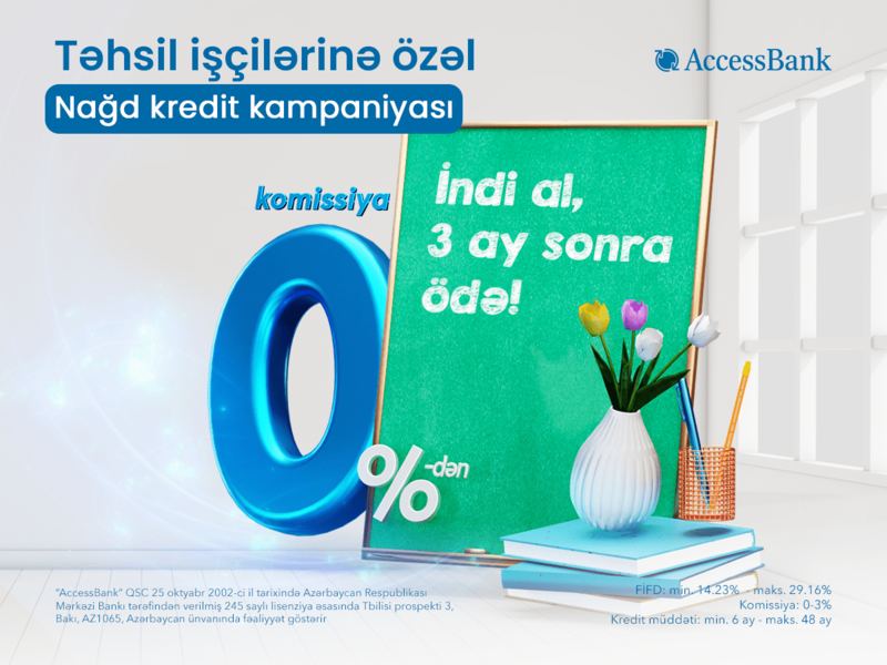 AccessBank-dan təhsil işçiləri üçün özəl kampaniya