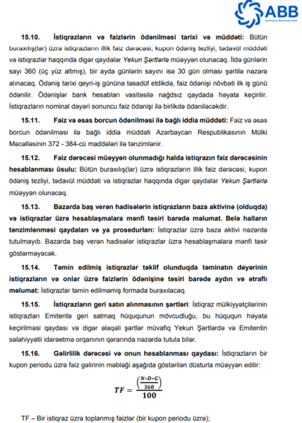 ABB-dən 100 milyon manatlıq istiqraz