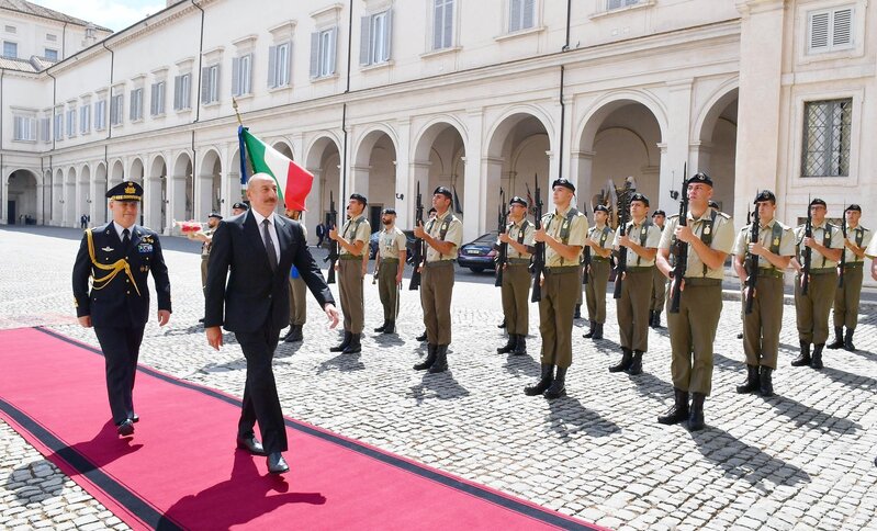 İlham Əliyev İtaliya Prezidenti ilə görüşdü - FOTOLAR