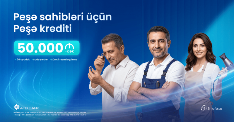 AFB Bank-dan peşə sahiblərinə yeni imkan – 50 000 AZN-dək 