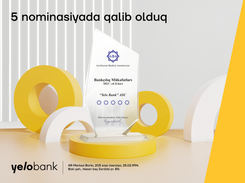 Yelo Bank 5 nominasiyada qalib oldu!  