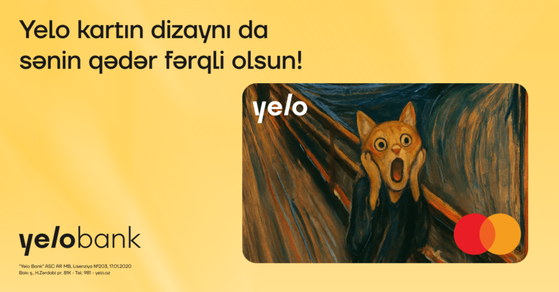 Ödənişlərini Yelo kartla zövqlü et