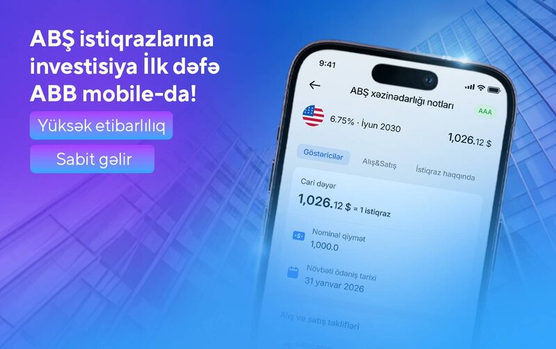 ABB mobile tətbiqində ABŞ istiqrazlarına investisiya imkanı