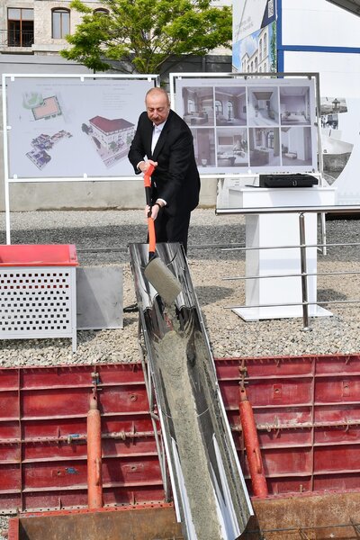 Şuşada qeyri-yaşayış binasının təməli qoyuldu - FOTO