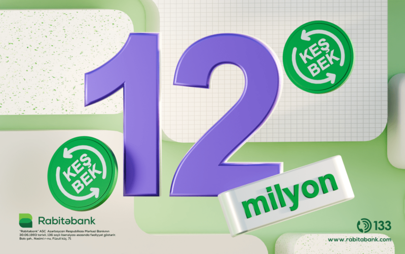 Rabitəbank müştəriləri 2025-ci ildə 12 milyon manatdan çox keşbek qazanıblar