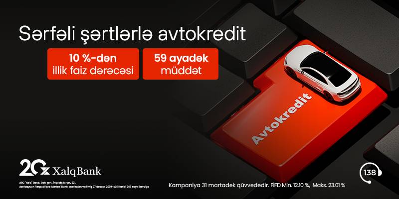 Xalq Bank avtokredit üzrə kampaniyanı davam etdirir