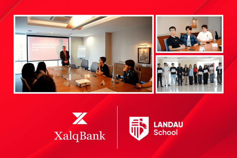 Xalq Bankda Landau məktəbliləri üçün bankçılıq üzrə təlim keçirildi