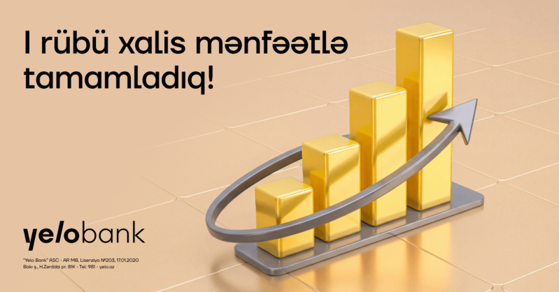 Yelo Bank ilk rübdə faiz gəlirlərini 25% artırıb