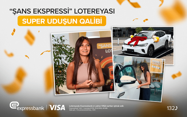 Expressbank lotereyanın qalibinə avtomobil təqdim etdi