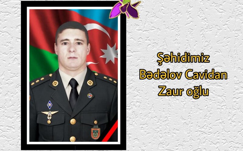Şəhid Cavidan Bədəlovun cənazəsi ailəsinə təhvil verilib