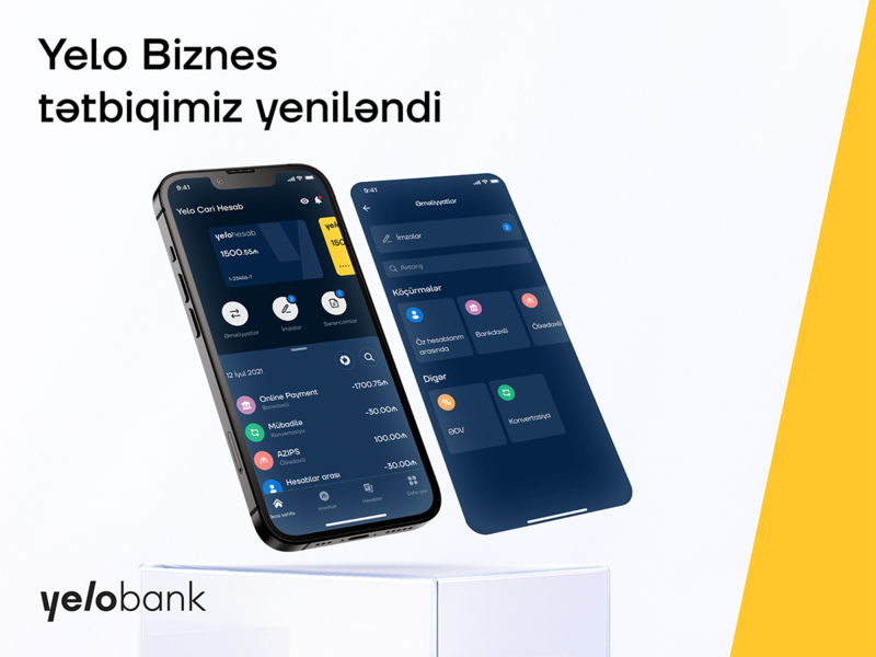Biznes sahibləri üçün Yelo mobil tətbiqində yenilik