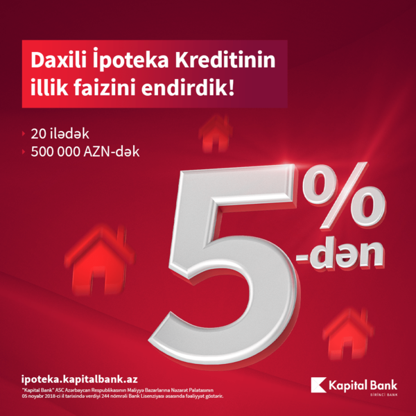 Yeni ildə arzuladığınız evi Kapital Bank-la alın