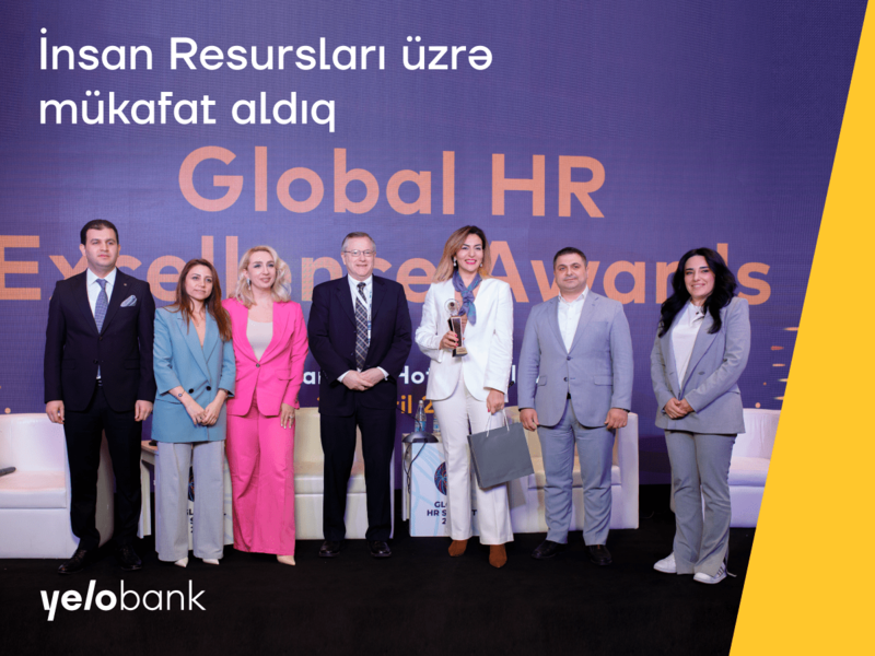 Yelo Bank Global HR Summitində mükafata layiq görülüb