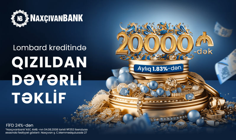 Naxçıvanbankdan yeni Lombard krediti kampaniyası