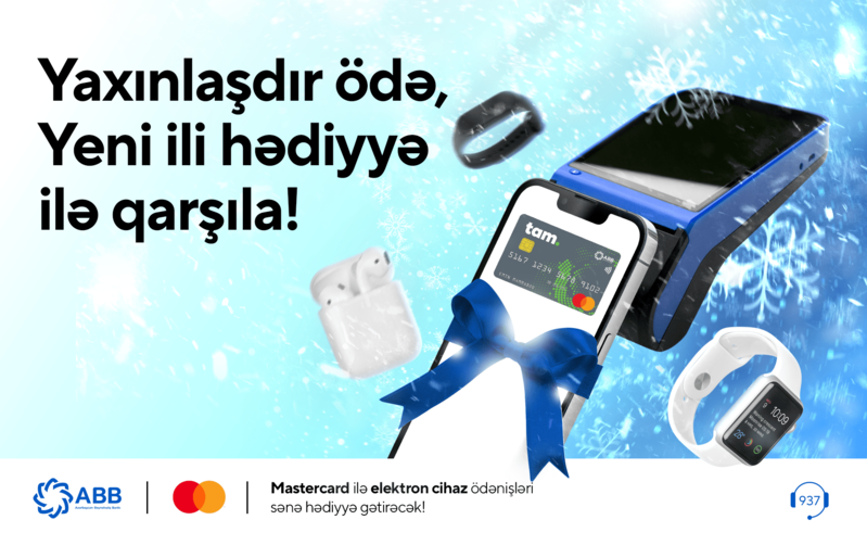 ABB-nin Mastercard kartları ilə təmassız ödənişlər apar, hədiyyələr qazan