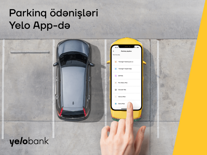 Parkinq ödənişləri artıq Yelo App-də