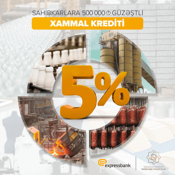 Sahibkarlara 5% ilə xammal krediti Expressbank-da