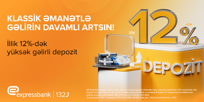 Pulunuz gəlir gətirsin – illik 12% artım