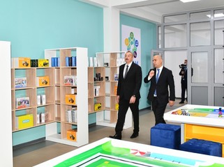 Prezident Binəqədidə yeni inşa olunan məktəbin açılışında iştirak etdi - FOTOLAR
