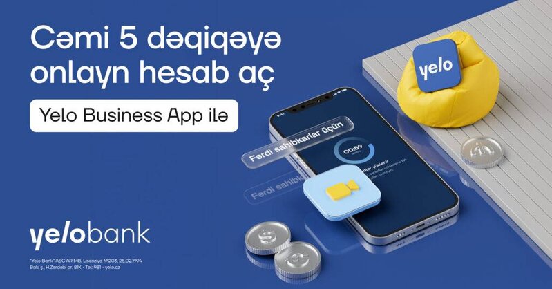 Yelo Bank-dan fərdi sahibkarlar üçün onlayn imkan