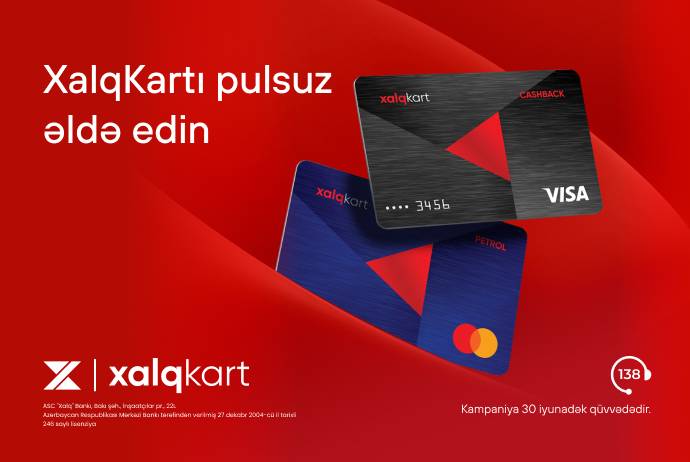 XalqKart-ı indi pulsuz əldə edin