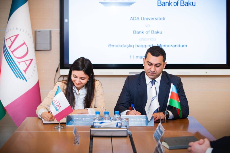 Bank of Baku və ADA Universiteti arasında memorandum imzalanıb: mini MBA proqramı təşkil ediləcək