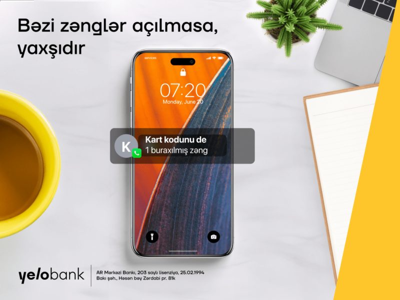 Kart məlumatlarının təhlükəsizliyini Yelo App ilə qoru