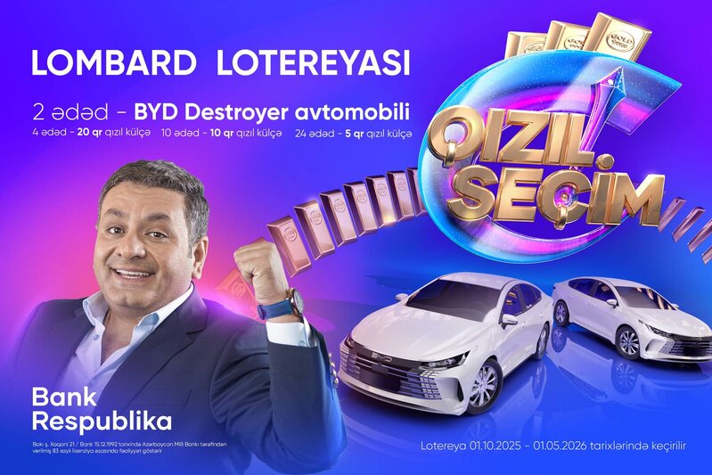 Bank Respublika lombard krediti müştəriləri üçün 